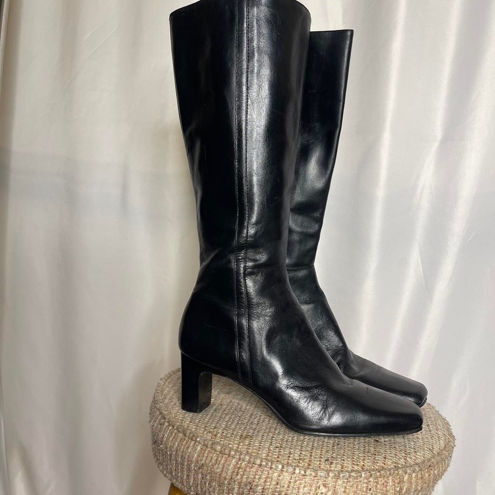 Vintage 90s Black High Knee Boots